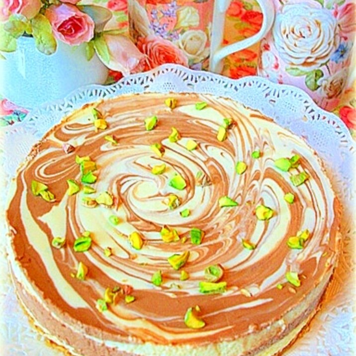 ★チョコマーブル♪レアチーズケーキ★